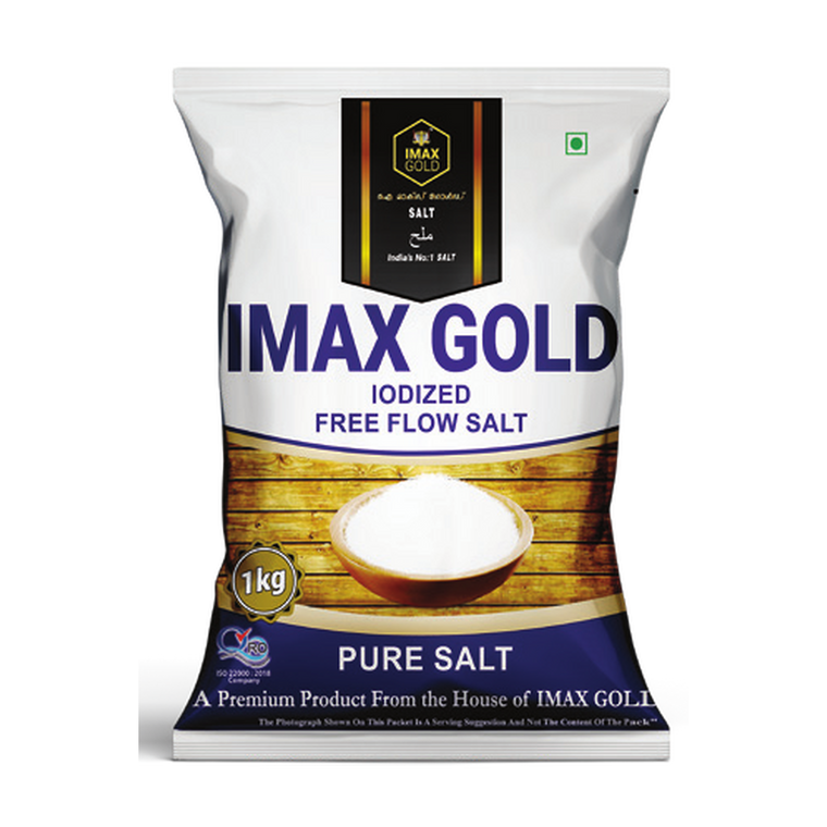 IMAX Gold Iodized Free Flow Salt 1Kg pack
