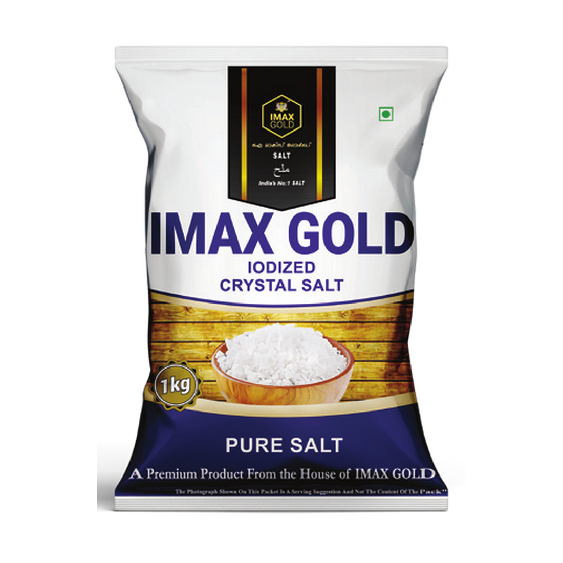 IMAX Gold Iodized Crystal Salt 1Kg pack